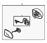76200S2AA03ZB - Body: Mirror Assembly for Honda: S2000 Image