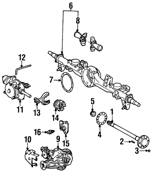 Axle & Differential for 1995 Toyota Land Cruiser #0
