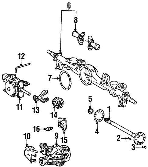 Axle & Differential for 1996 Toyota Land Cruiser | American