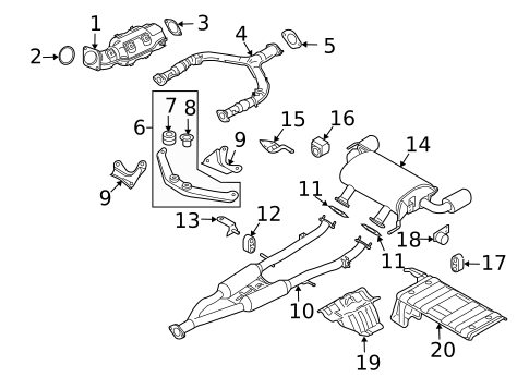 Exhaust Components for 2010 INFINITI FX50 #0
