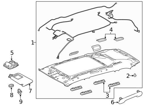 Interior Trim - Roof for 2019 Toyota Highlander #2
