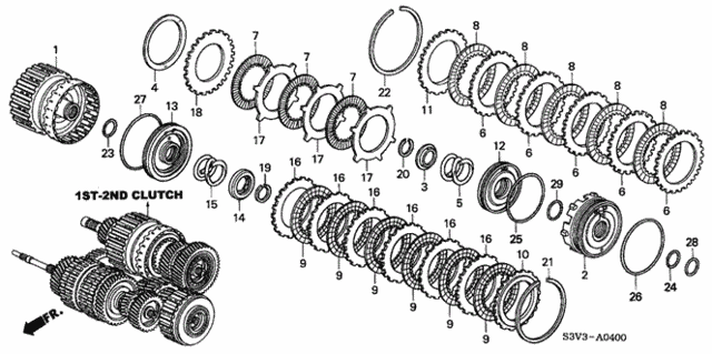 AT Clutch (1st-2nd) ('01-'02) for 2001 Acura MDX #0
