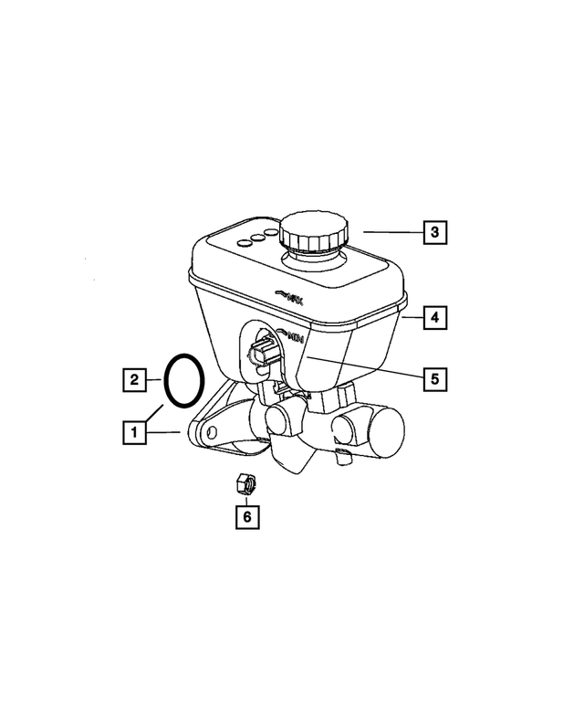 5143283AA - Service Brakes: Brake Master Cylinder Reservoir for Mopar Image