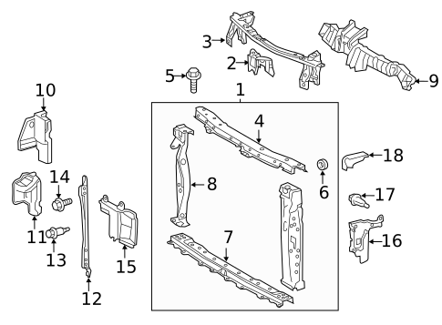 Radiator Support for 2012 Scion iQ #0