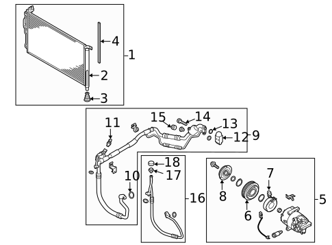 Condenser, Compressor & Lines for 2023 Kia Forte #0