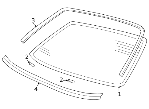 Glass & Hardware - Back for 2007 Suzuki Aerio #0