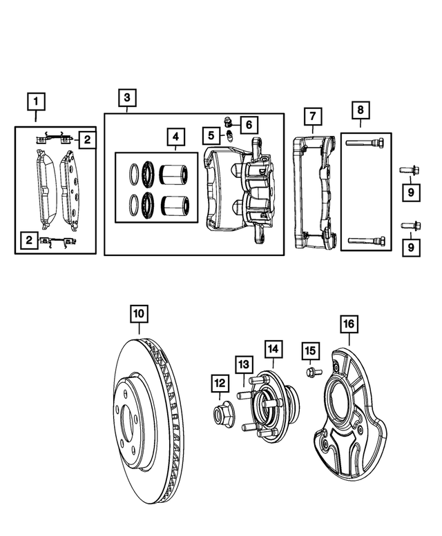 68525311AA - Brakes: Disc Brake Caliper Assembly, Left for Mopar Image image