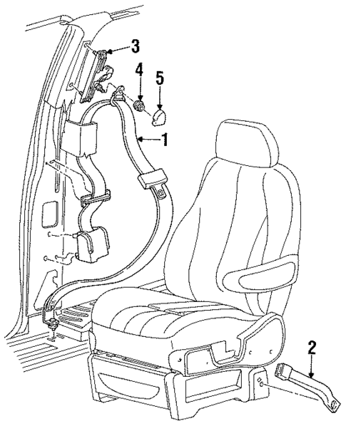 Seat Belt for 1998 Ford Windstar #1