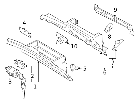 Glove Box for 2004 INFINITI M45 #0