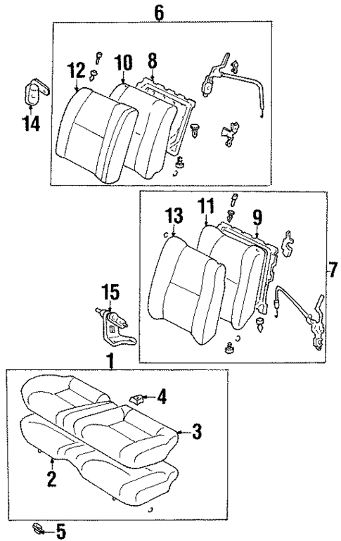 Rear Seat Components for 1997 Toyota Celica #0