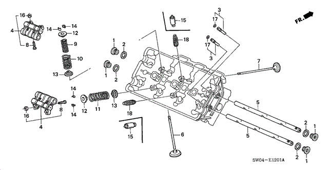 Valve - Rocker Arm (RR.) for 1991 Acura NSX #0