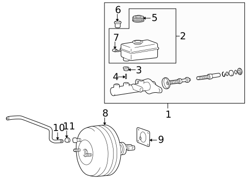 Master Cylinder - Components On Dash Panel for 2001 Hyundai XG300 #0