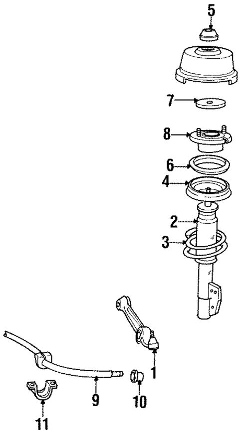 Stabilizer Bar & Components for 1985 Ford Escort #0