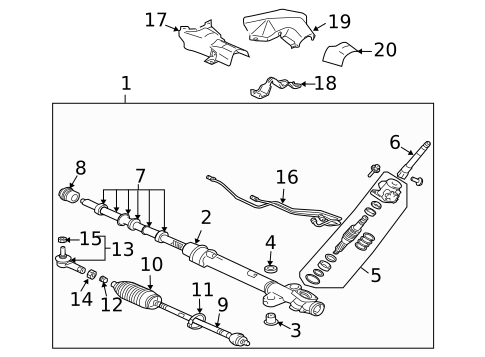 Steering Gear & Linkage for 2011 Mitsubishi Endeavor #0
