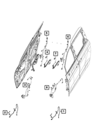68476636AA - Electrical: Front Door Wiring for Mopar Image