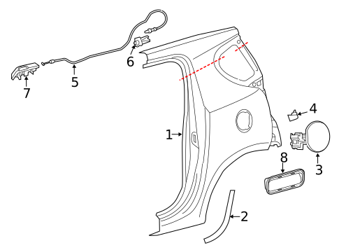 Quarter Panel & Components for 2014 Scion iQ #0