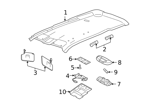Interior Trim - Roof for 2005 Ford Freestyle #0
