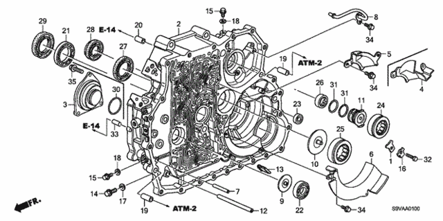 AT Torque Converter Case for 2008 Honda Pilot #0
