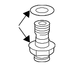 1569528010 - Cooling System: Engine Oil Filter Adapter Stud for Toyota: Camry, Corolla, Highlander Image