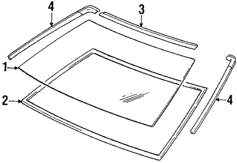 Glass - Windshield for 1995 Mitsubishi Mighty Max #0