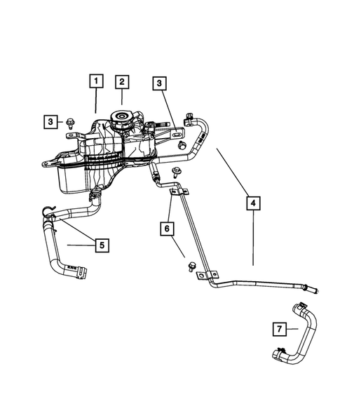 Engine Coolant Reservoir (Bottle) for 2008 Jeep Patriot #1