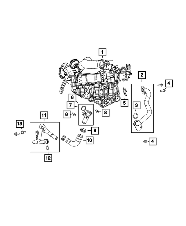 68569879AA - : Coolant Inlet Tube for Mopar Image