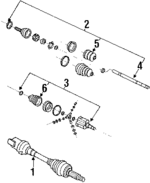 7847288 - Suspension: Cv Axle Shaft for Buick: Century, Electra, LeSabre | Cadillac: Allante | Chevrolet: Celebrity, Lumina APV | Oldsmobile: 98, Cutlass Ciera, Cutlass Cruiser, Delta 88, Silhouette | Pontiac: 6000, Bonneville, Grand Am, Sunbird, Trans Sport Image