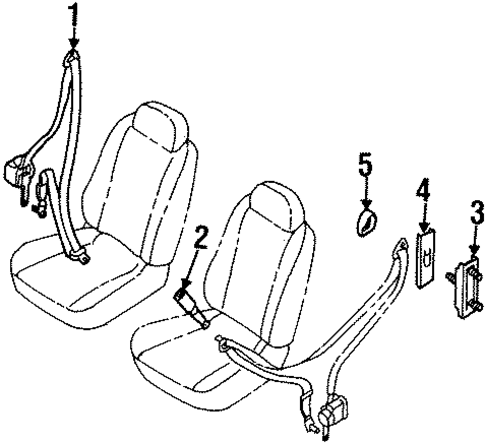 Front Seat Belts for 1997 Nissan Quest #0