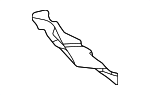 1676803913 - Body: Floor Pan Heat Shield Bracket for Mercedes-Benz Image