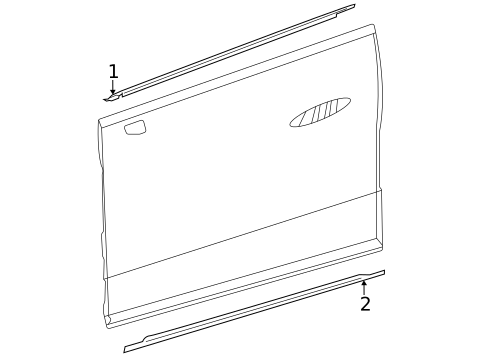 Exterior Trim - Front Door for 2024 Mercedes-Benz EQE AMG&reg; #0