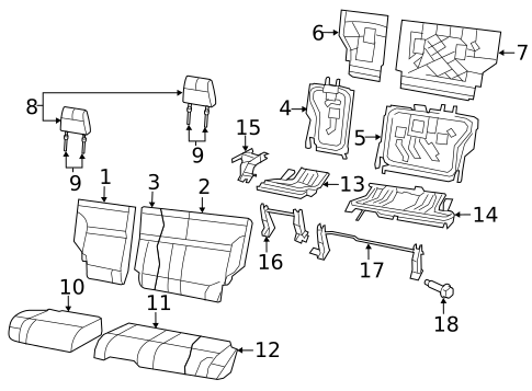 Rear Seat Components for 2012 Jeep Liberty #2