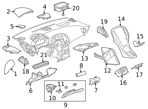 Instrument Panel Components for 2014 Buick Verano #0