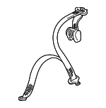 3B0857807AHCP - Electrical: Center Seat Belt for Volkswagen: Passat Image