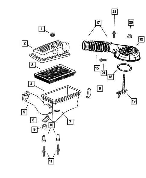 Air Cleaner for 2003 Dodge Dakota #0