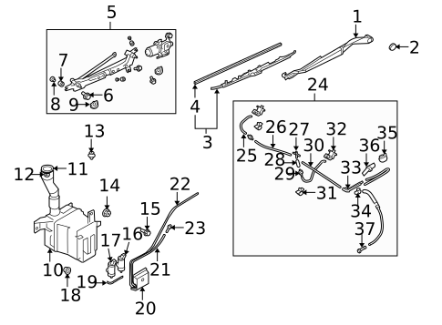 Wiper & Washer Components for 2009 Subaru Outback #0