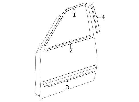 Exterior Trim - Front Door for 2003 Toyota Sequoia #0