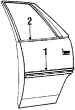 MB490200 - Body: Side Molding for Mitsubishi: Galant, Sigma Image