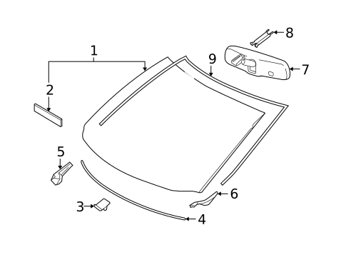 Reveal Moldings for 2009 Toyota Highlander #0