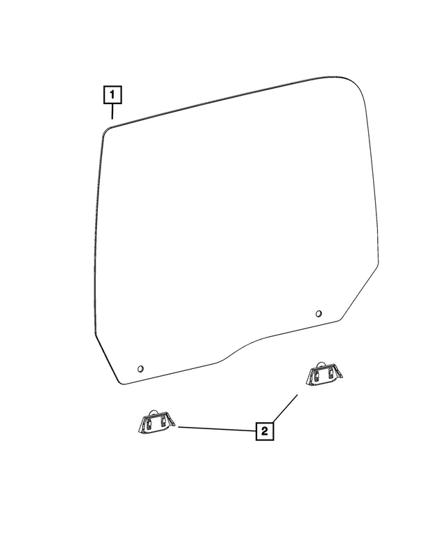 68700441AA - Glass: Rear Door Glass, Left for Mopar Image