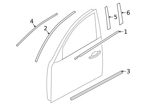 Exterior Trim - Front Door for 2017 INFINITI QX50 #0