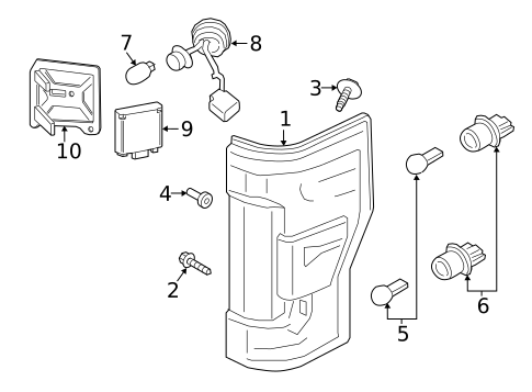 Tail Lamps for 2018 Ford F-350 Super Duty #0