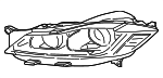 T2H57022 - : Headlamp Assembly for Jaguar: F-Pace, XF Image