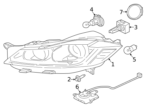Headlamp Components for 2020 Jaguar F-Pace #1