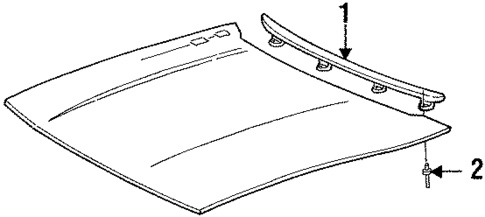 Exterior Trim - Hood for 1997 Mercury Grand Marquis #0