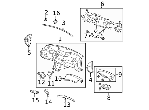 Instrument Panel for 2008 Honda Accord #0