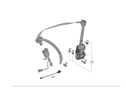 Front Seat Safety Belt for 2016 Mercedes-Benz SLK300 #0