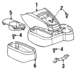 5EZ54LAZ - Body: Console Assembly for Dodge: Ram 1500, Ram 2500, Ram 3500 Image