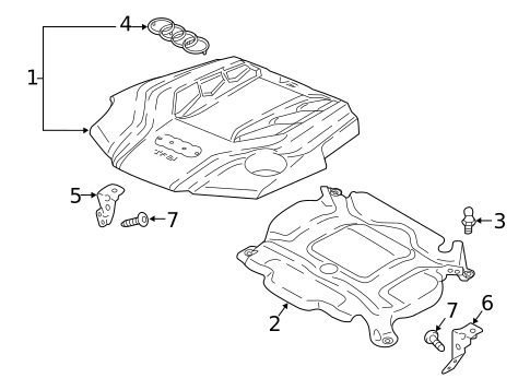 Engine Appearance Cover for 2022 Audi S4 #0