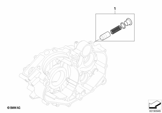 11427707102 - Engine: Set, Oil Bypass Valve -  for BMW-Motorrad Image