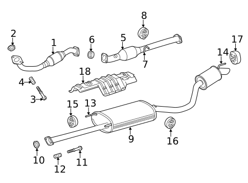 Exhaust Components for 2019 Toyota Highlander #0